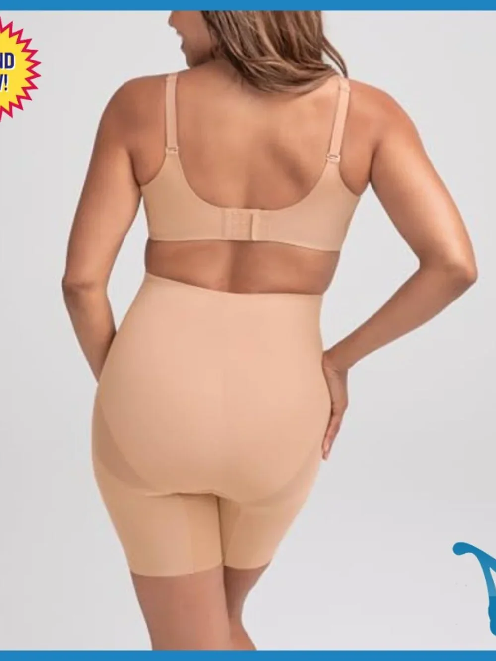 Mid-Waist Shapewear Shorts Tummy Control Compression Underwear Size Small